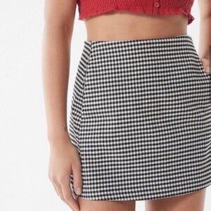 Black Gingham Vintage Look Mini Skirt Urban Outfitters Size Small